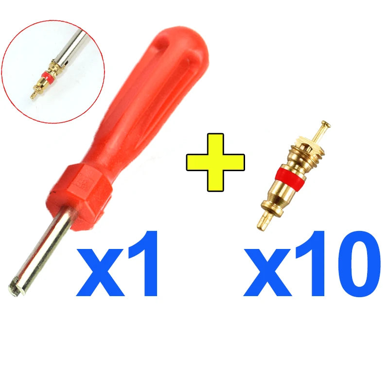 Copper Tire Valve Core Remover Installer Tool Kit Car Motorcycle Bicycle Tyre Repair Set Air Valve Stem Core Removal Screwdriver
