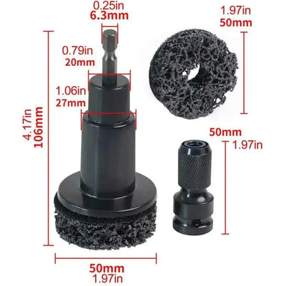 Professional Wheel Hub & Brake Disc Resurfacing Kit Rust Removal Brush Tool for Hub Surface & Stud Car Maintenance Repair Kit