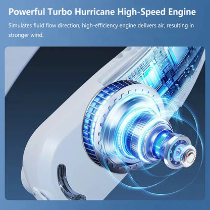 Fast Cooling Neck Fan with Spray Portable Quiet USB Rechargeable Long Battery Life Strong Wind for Students Travel Home Office