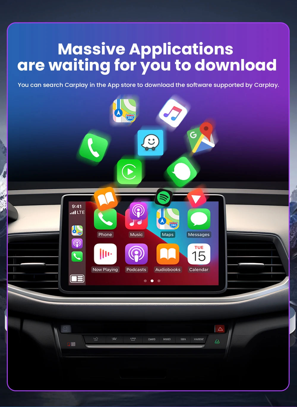 2026 2in 1 Wireless CarPlay Dongle Wireless Android Auto Adapter AI Smart Box 5Ghz WiFi Type-C/USB Plug and Play Car accessories
