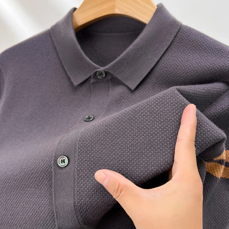 High-quality men's autumn warm long-sleeved sweater, daily commute pullover, stretchable.M-4XL