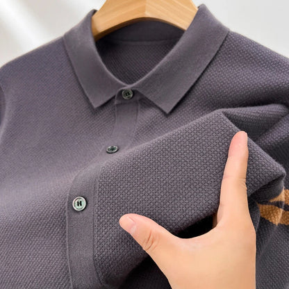 High-quality men's autumn warm long-sleeved sweater, daily commute pullover, stretchable.M-4XL