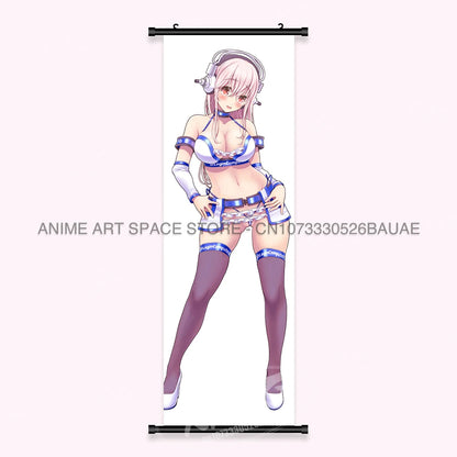 Video game Wall Artwork Canvas Scrolls Picture Anime Movie Role Poster Hanging Painting Print Home Decoration For SUPER SONICO