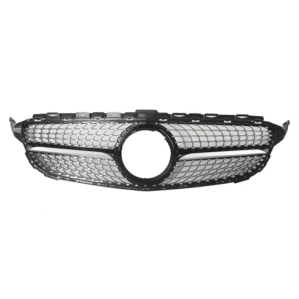 XVIP GTR Style Front Racing Grille For Mercedes Benz C-Class W205 2015-2018 C180 C200 C300 Chrome Diamonds Style Bumper Grilles