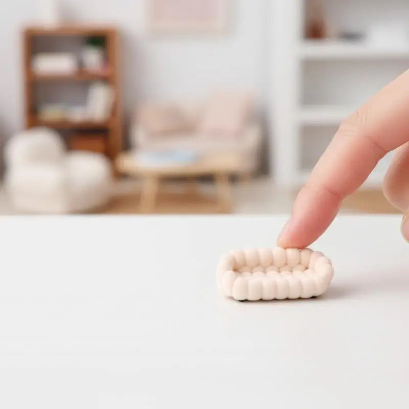 Cloud Sofa Model for Dollhouse - Miniature Living Room Furniture Decoration, Micro Scene Pretend Play Toy for Dolls House