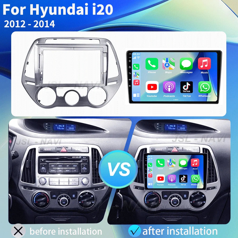 Android 16 Carplay Auto Multimedia Player Car Radio For Hyundai I20 2010 2012 2013 2014 DSP Autoradio GPS Stereo 2din Head Unit