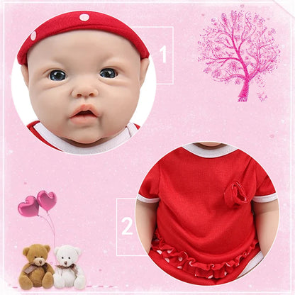 IVITA High Quality 5 Sizes Choices Silicone Reborn Doll Wholesale Fashion Baby Girl Toys Lifelike Newborn Baby Painted Soft Doll