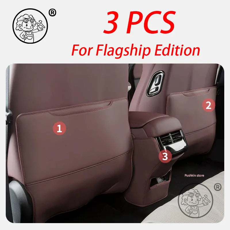 For BYD Seal 7 DMI SEAL 07 DMI 2025 2026 Car Seat Back Anti Kick Pad Interior Anti Dirty Leather Protector pad Car Accessories