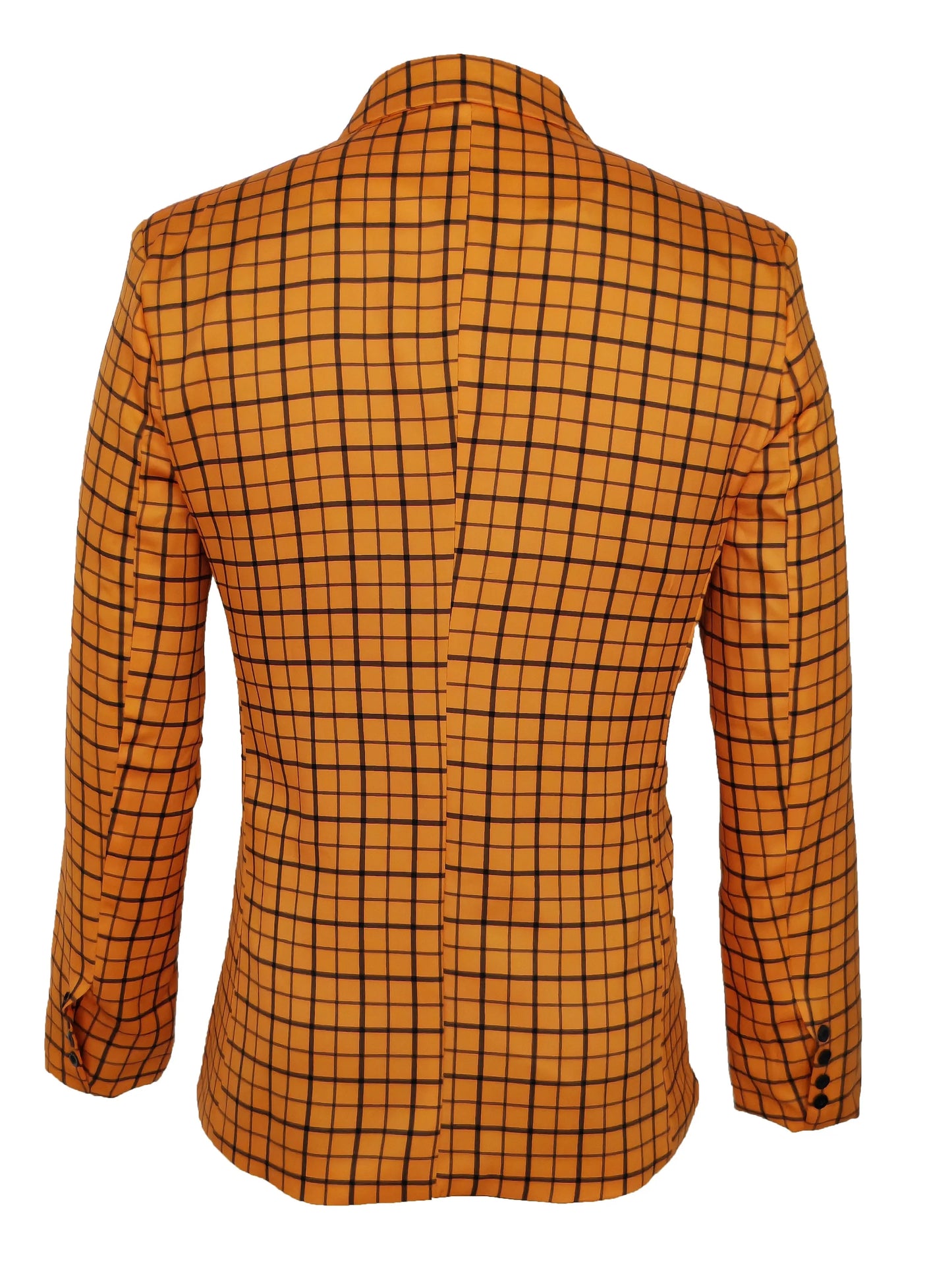 Men's Stylish Plaid Suit Jacket with Pockets Outdoor Casual Two Button Suit Suitable for Men's Daily Wear