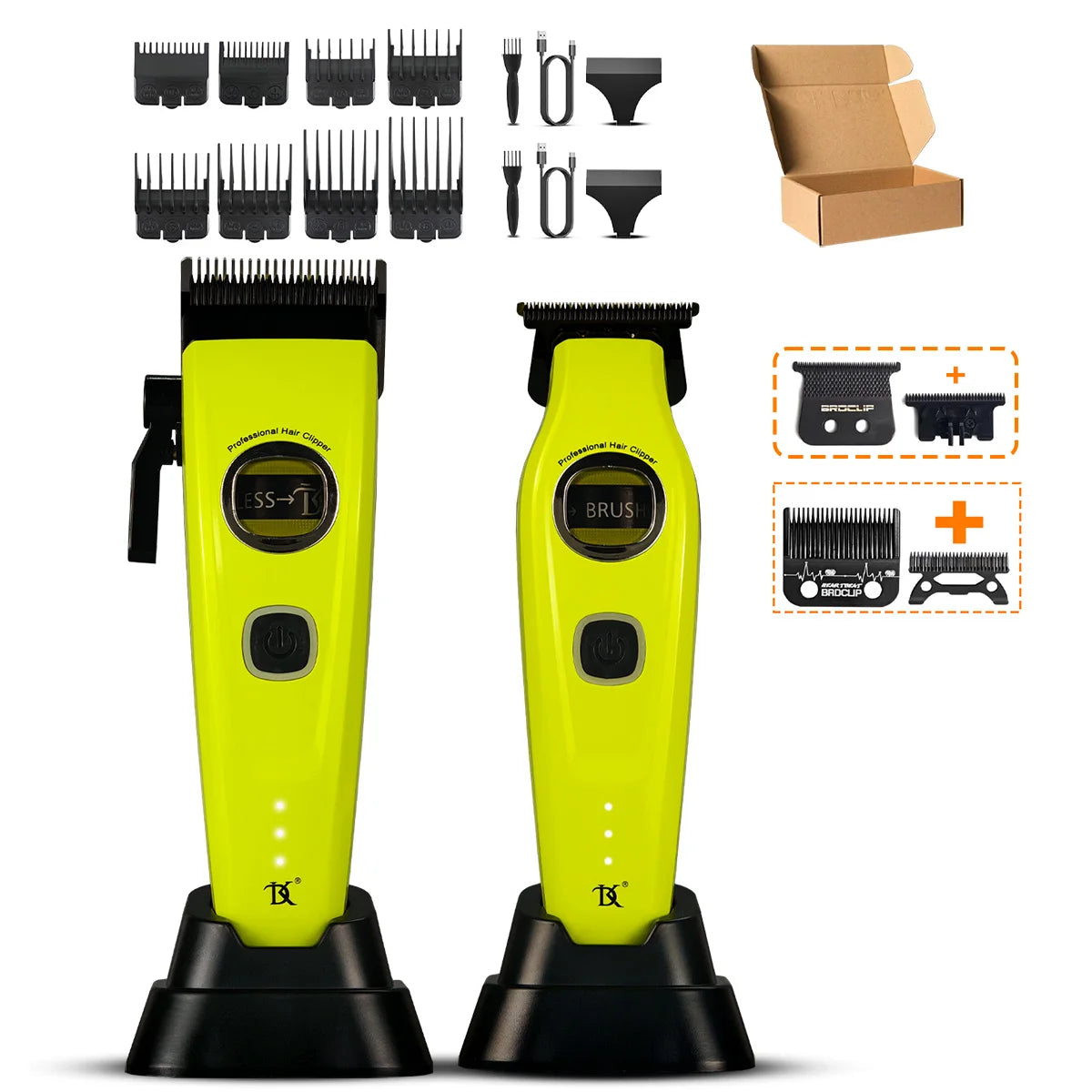 BRDCLIP 609 10000RPM Grey Professional Hair Clipper 7500RPM External Rotor Brushless Motor DLC Blade Hair Trimmer Barber Shaver
