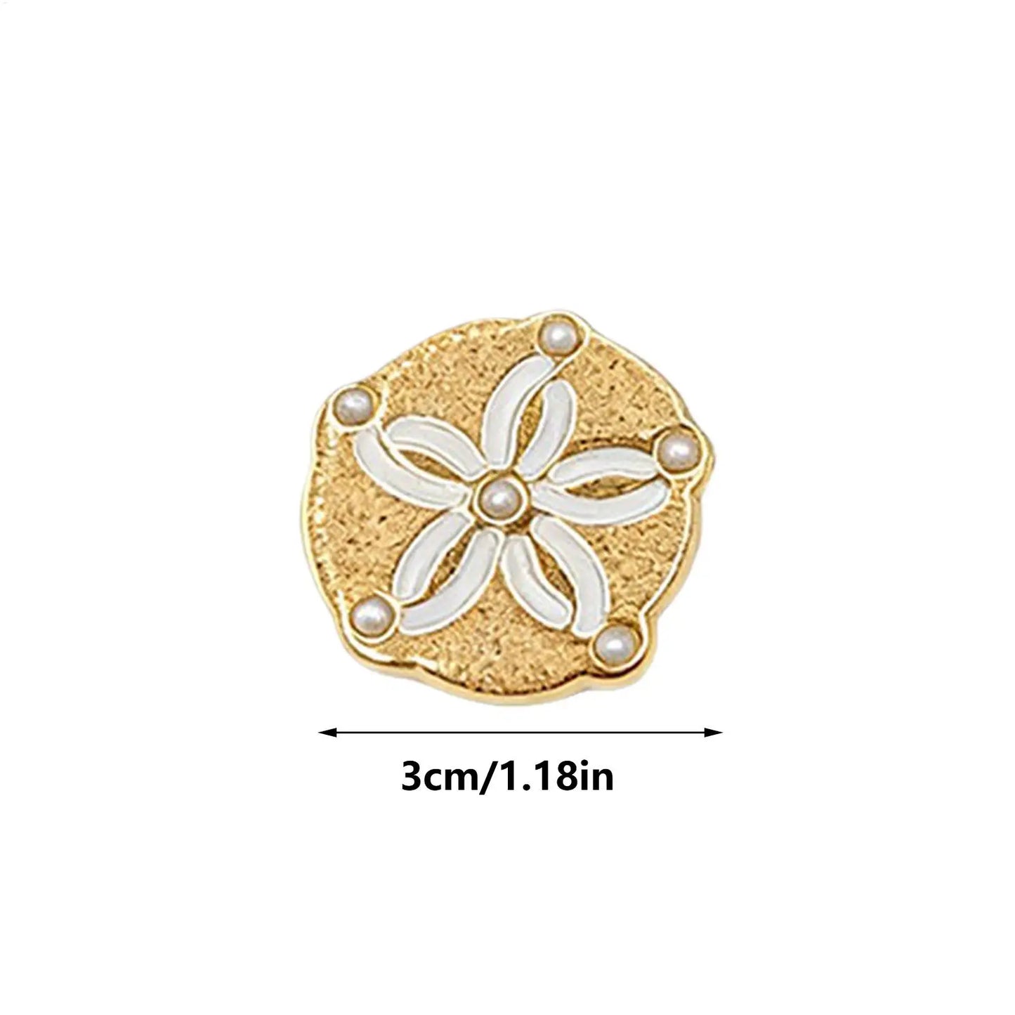 6pcs Sandal Charms for Slippers Gold Sea Theme Shell Shoe Decor Sandal Charm Set for Beach Trip Daily Travel Party Holiday