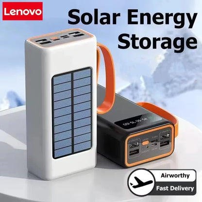 Lenovo 200000mAh Thicken Solar Jump Starter Big capacity Built-in Cables External Battery LED Light For iPhone Huawei Xiaomi
