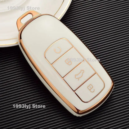 Car Key Holder Keychain For Chery Jaecoo 7 J7 Silicone TPU Case Key