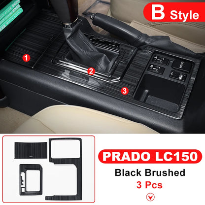 For 2010-2017 Right Rudder Car Toyota Land Cruiser Prado 150 Stainless Steel Panel Gearbox Cover Lc150 J150 Interior Accessories
