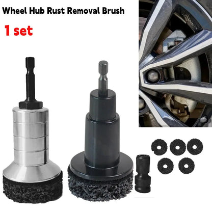 Professional Wheel Hub & Brake Disc Resurfacing Kit Rust Removal Brush Tool for Hub Surface & Stud Car Maintenance Repair Kit