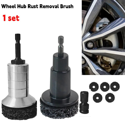 Professional Wheel Hub & Brake Disc Resurfacing Kit Rust Removal Brush Tool for Hub Surface & Stud Car Maintenance Repair Kit