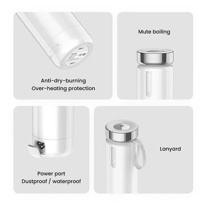 Philips electric heating cup 350mL thermos cup 300 watts stainless steel One click boiling water One click constant temperature