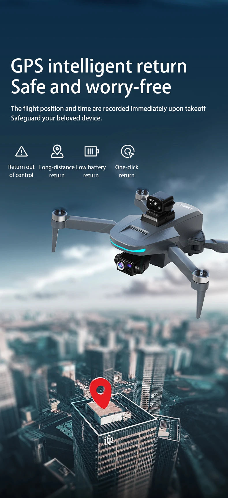 L200 PLUS GPS Drone 5G WIFI Professional 8K 3-axis Gimbal Aerial Brushless Obstacle Avoidance HD Dual Camera Security Drone Toys