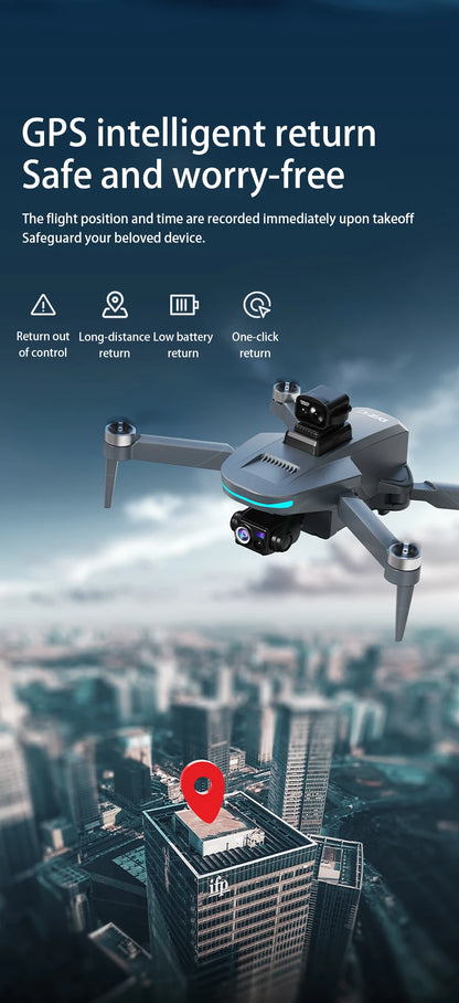 L200 PLUS GPS Drone 5G WIFI Professional 8K 3-axis Gimbal Aerial Brushless Obstacle Avoidance HD Dual Camera Security Drone Toys