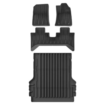 LUCKEASY for BYD SHARK 2024 2025 Car Floor Mats TPE Waterproof Foot Pad Auto Pickup Interior Accessories Cargo Liner Trunk Mat