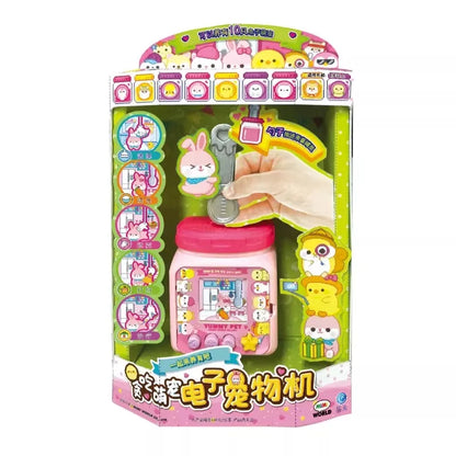Original Yummy Jam House Korean Mini Electronic Interactive Virtual Bunny Feeding Pet Spoon Raising Game Kids Birthday Gift Toys