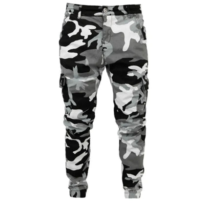 Men's Fashion Joggers Camouflage Jeans Youth Personality Slim Trend Jeans Trousers Spring and Autumn Cargo 2022 New Men's Pants