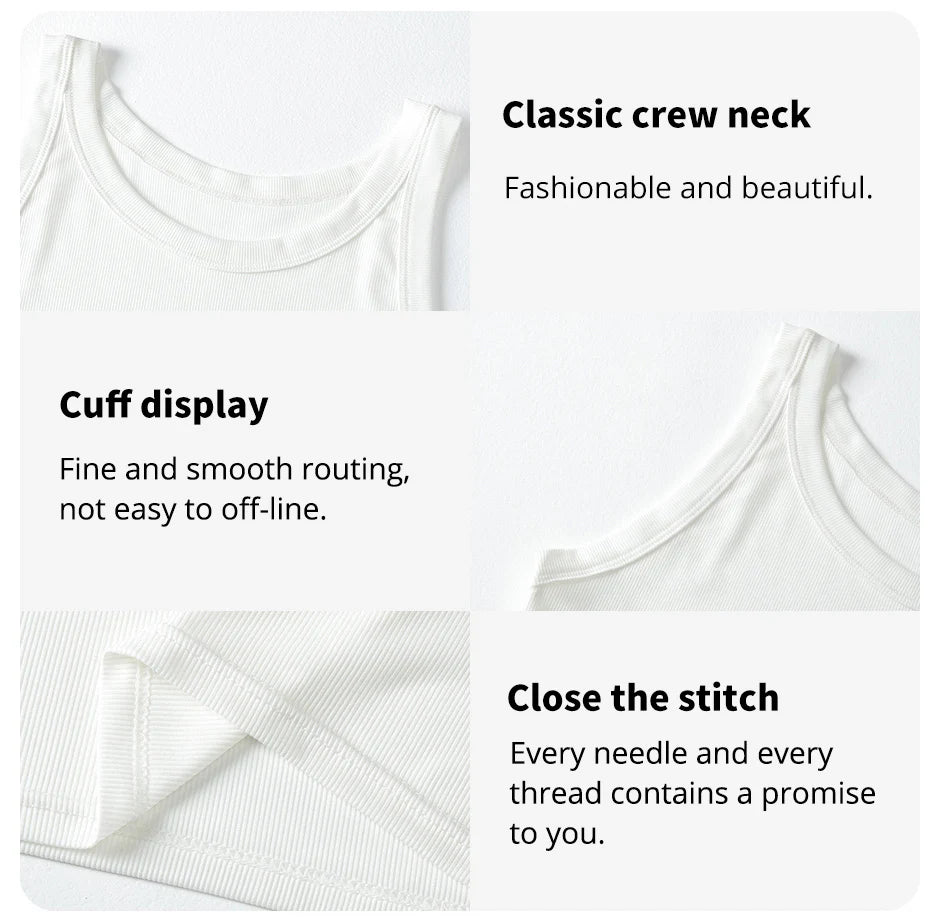 6/3/1 Piece Ladies Bottoming Solid Color Fashion Threaded Vest Casual Joker Sports Girl Mixed Color Combination Coat Parent-chil