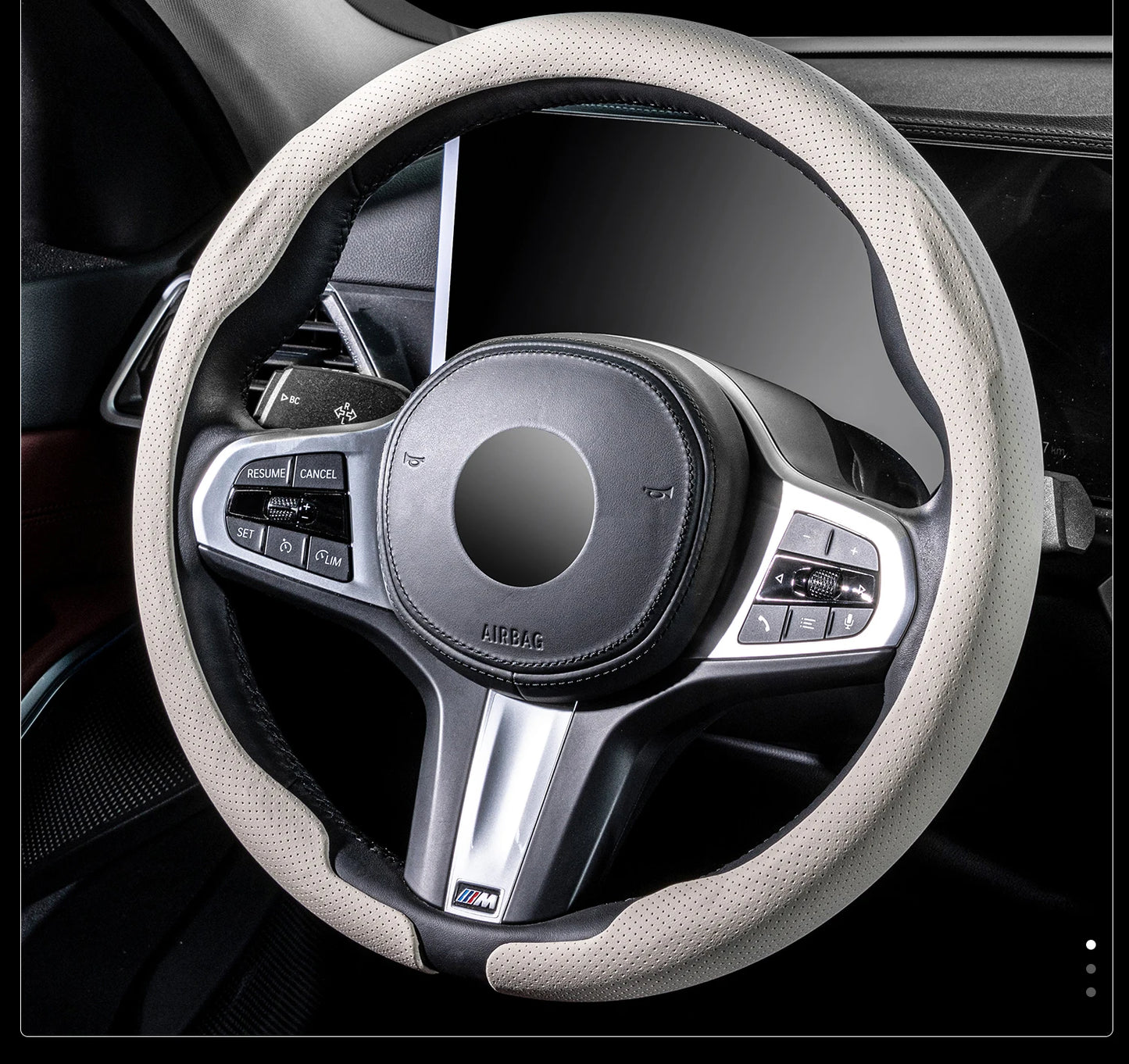 2026 New Ultra-Thin Car Steering Wheel Cover All-Season Universal  Anti-Slip Sweat-Absorbent Suede Nappa Automotive Interior