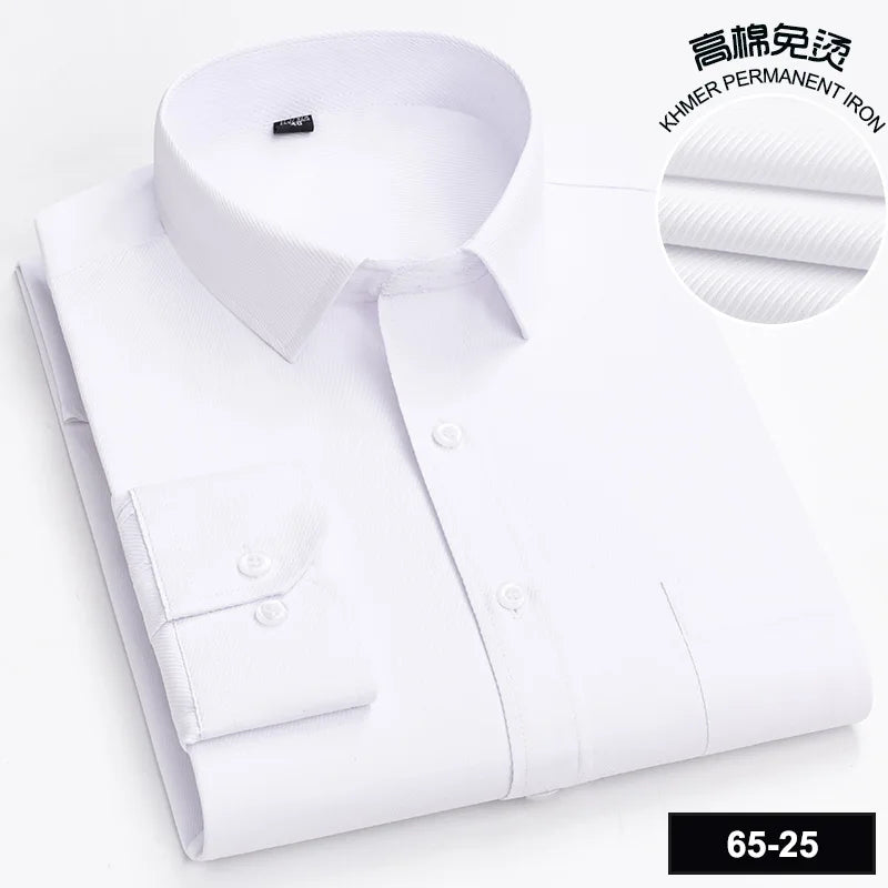 Men's High-quality Fashion Casual Print Plaid Stripe Long Sleeve Shirts Single Pocket Comfort Fit Business Formal Office Blouses