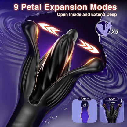 Prostate Massager Anal Plug with 9 Tension Shock Flapping Thrusting Vibrating Butt Plug APP Control Male Vibrator Adult Sex Toys
