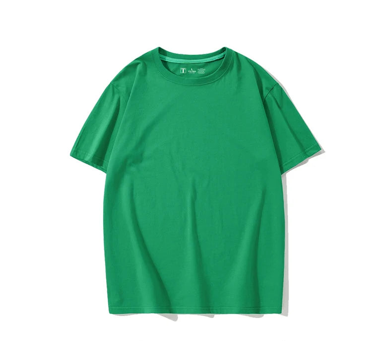 Simple White Oversize T-shirts For Women Cotton Summer Green T Shirts Women Short Sleeve Loose Blue T Shirt Women Yellow Top Tee