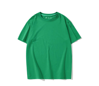 Simple White Oversize T-shirts For Women Cotton Summer Green T Shirts Women Short Sleeve Loose Blue T Shirt Women Yellow Top Tee
