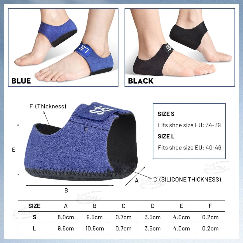 【Xxin】Heel Protectors Breathable Silicone Gel Cushion Cup Heel Pain Relief Sleeve Shoe Insert