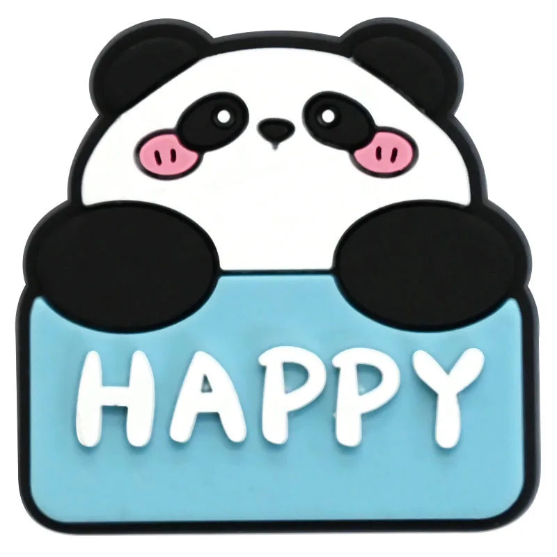 1/20/50/100Pcs Panda Series Shoe Charms Cute animal Shoes Accessories Decoration Clog Sandal Buckle Bithday Holiday Party Gifts