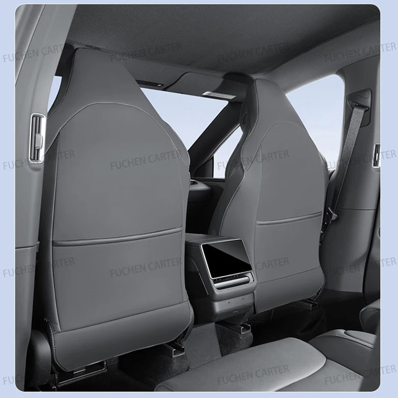 For Tesla NEW ModelYL2026 Leather Front Rear Door Sill Protector Threshold Strip Anti-kick Guard Panel Waterproof Pad Accessorie