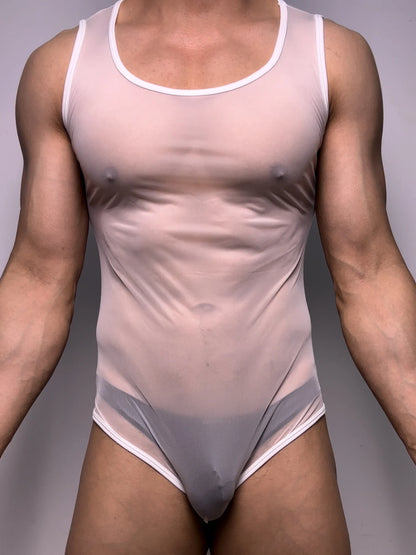 New Mens Summer Sexy Mesh Transparent Fishnet T-shirt Camisole Gym Training Tank Top Vest Underpants Breathable Thin Male Vest