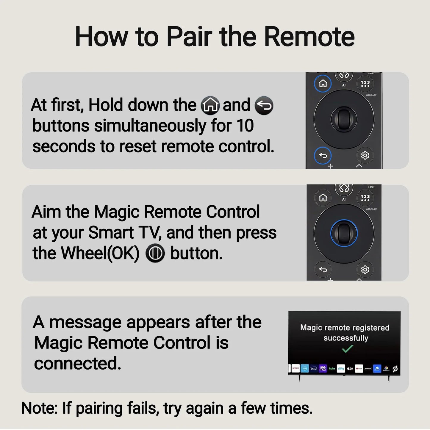 Universal Voice MR25GA Magic Remote Control, Compatible with 2025 LG TVs Bluetooth voice AKB76046603 AKB76046602 AKB76046608
