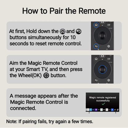 Universal Voice MR25GA Magic Remote Control, Compatible with 2025 LG TVs Bluetooth voice AKB76046603 AKB76046602 AKB76046608