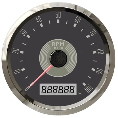 ELING Car 85mm Tachometer 0-8000RPM 0-10000RPM with LED Hourmeter Adjustable Red Yellow Backlight for Motorcycle Boat 9-32V