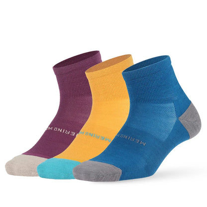 ZEALWOOD Merino Wool Running Socks Men Women No Show/Ankle/Crew Anti-blister Cushion Athletic Socks Ultra-Light Tennis 1/3 Pairs