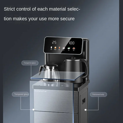 Home Tea Bar Multifunctional Smart Remote Control Standing Water Dispenser with  Dual Display Colorful Large Screen Cold and Hot