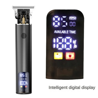 Professional Electric Hair Clipper - Fast Charging Bald Head Trimmer with Oil forCarving Home & Barber Use