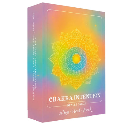 50 Card Deck Includes 1 Instructional Cards, Chakra Intention Oracle , Self-Connection & Energy Adjustment Practices