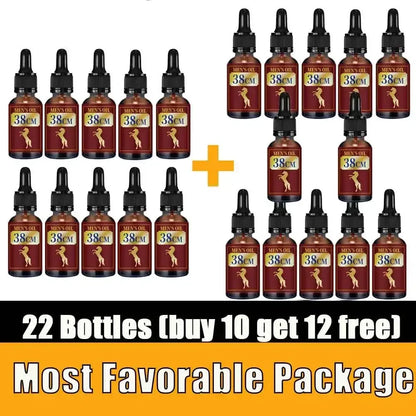 Men's Penis Thickening Enlargement Massage Oil XXL Growth Erection Lubricant with Plant Extracts for Male Sexual Health