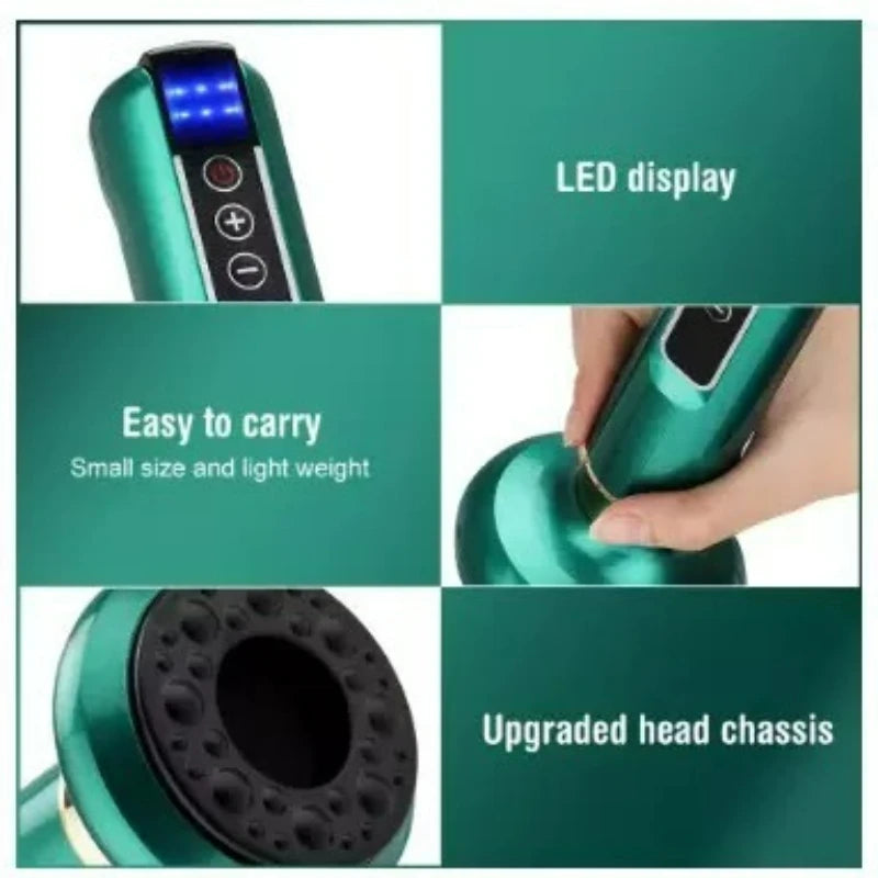 12 Speed Electric Suction Cup Massager, Scraping Suction Cup, Anti Orange Peel Tissue, Beauty, Scraping, Hot Compress, Slimming