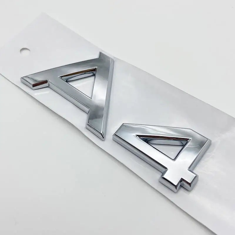 3D Chrome Glossy Black ABS TDI TFSI Car Rear Emblem Sticker for Audi A1 A3 A4 A5 A6 A6L A7 A8 S3 S6 Q3 Q5 Q7 TT S RS