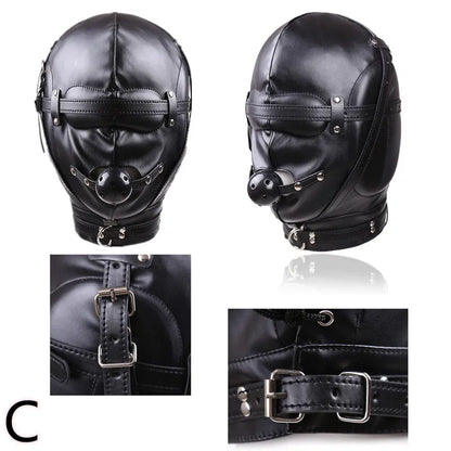 Head Mask BDSM Hood Restraint Strap Erotic Sex Toys For Woman Couples Bondage Set Mouth Gag Ball Slave Adult Game Sex Products