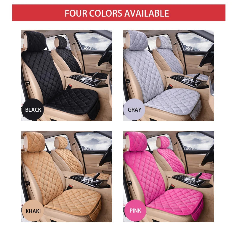 SEAMETAL Winter Car Seat Cover Soft Warm Car Seat Cushion Universal Plush Interior Protector Mat Auto Seats Cover Accessories