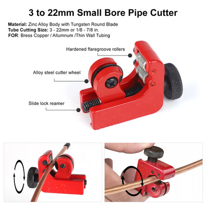 25Ft 7.62m 3/16" OD Roll Tube Coil Brake Line Pipe Tube House Repair Kit With 16PCS Tube Nuts Double Flaring Tool Tubing Cutter