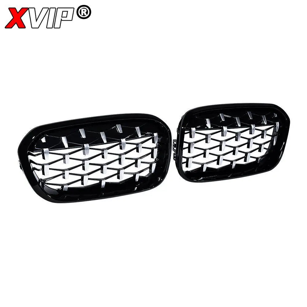 XVIP Front Bumper Kidney Grille Racing Grills For BMW 1 Series F20 F21 2015-2019 Replacement Double Slat Gloss Black Grilles